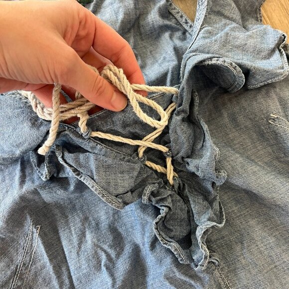 Womens Lauren Ralph Lauren Denim Mini Dress - 8 - Picture 3 of 11